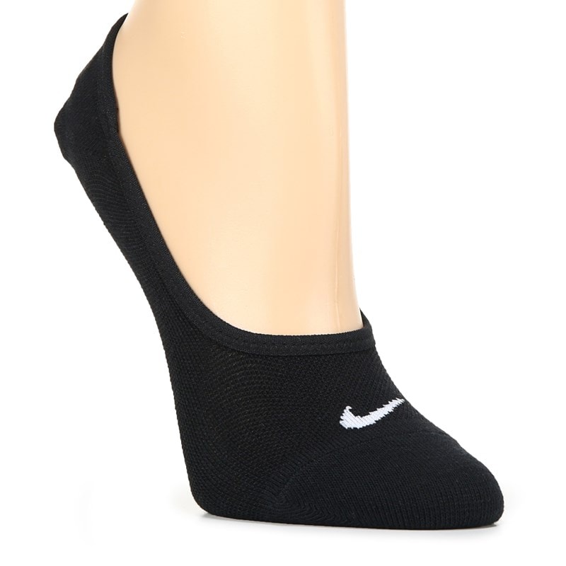 Women's 3 Pack Everyday Lightweight Footie Liner Socks (Black)
