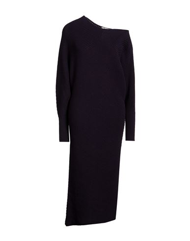 Woman Midi dress Midnight blue Size 10 Acrylic, Virgin Wool