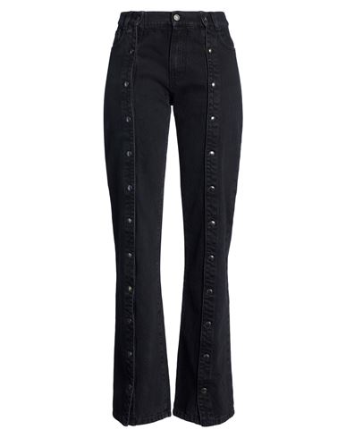 Woman Jeans Black Size 27 Cotton, Polyester