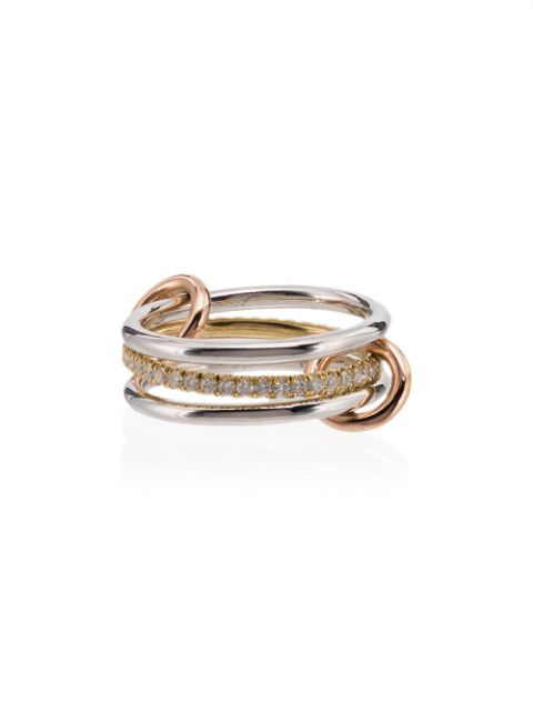 18kt white gold Sonny diamond link ring