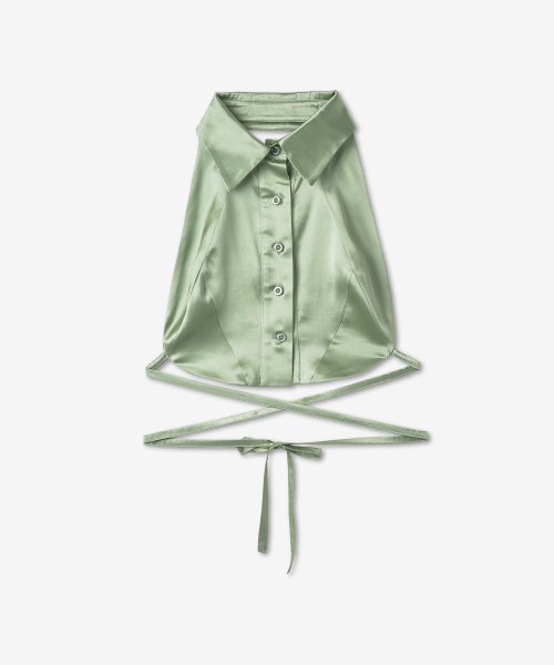 Women's Tuxedo Holder Neck Sleeveless Top