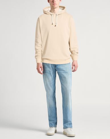 Man Sweatshirt Beige Size S Cotton