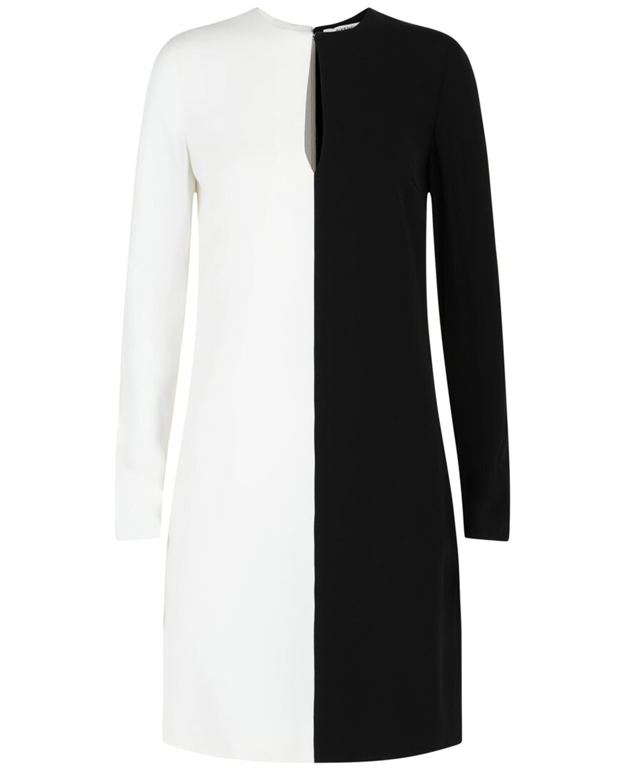 Colorblocked Silk-Lined Sheath Dress