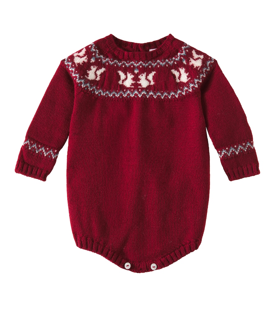 La Coqueta Baby Fair Isle wool bodysuit