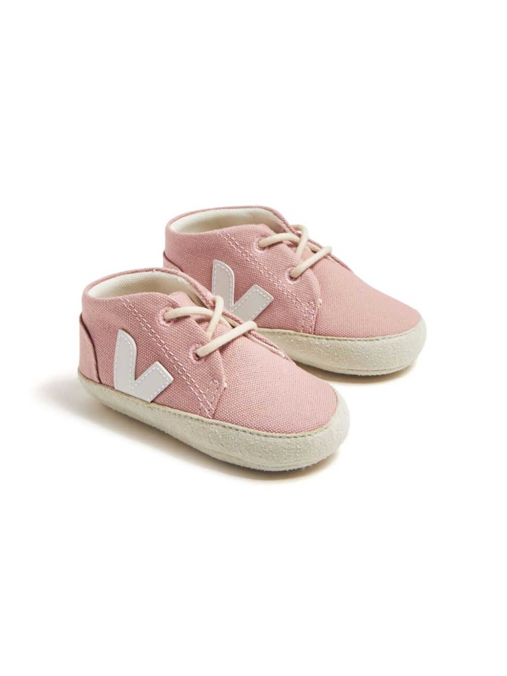Logo-patch canvas pre-walkers - Pink