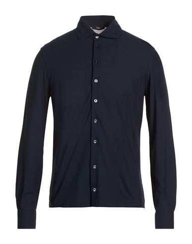 Man Shirt Midnight blue Size 36 Cotton