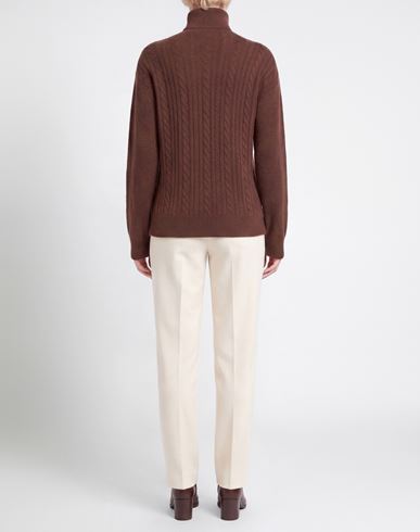 Woman Turtleneck Chocolate brown Size XL Viscose, Wool, Polyamide, Cashmere