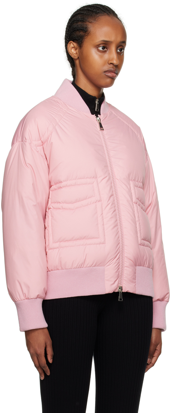 Pink Zucca down bomber jacket