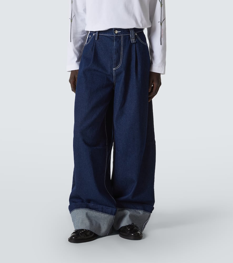 Simone Rocha Embellished wide-leg jeans