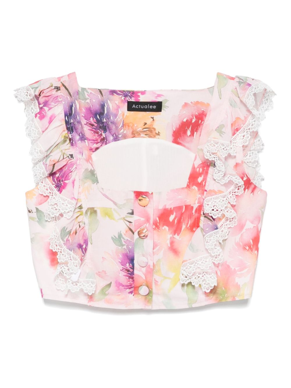 ACTUALEE floral-print tank top - Pink
