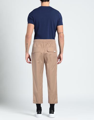 Man Pants Light brown Size M Cotton, Lycra