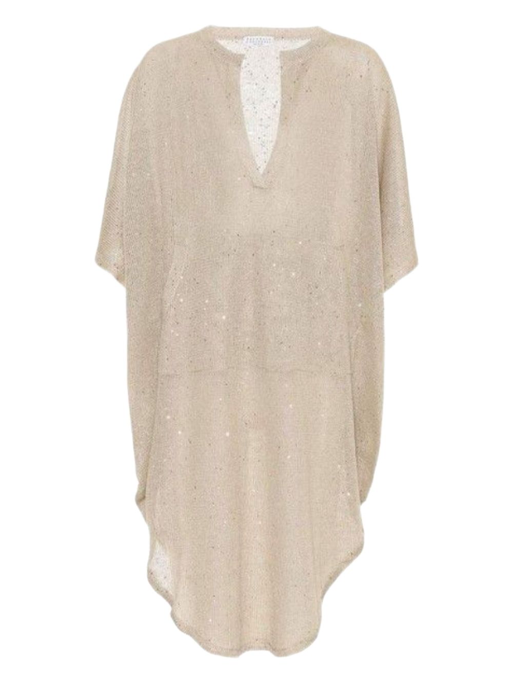 Brunello Cucinelli metallic-threading tunic - Neutrals