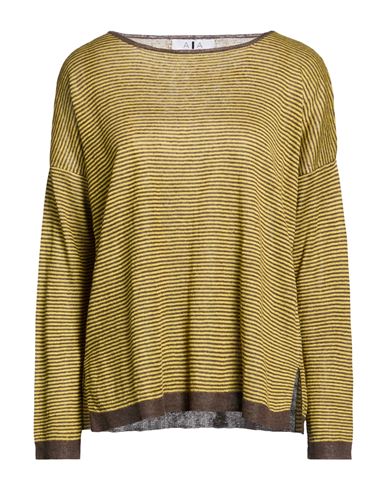 Woman Sweater Mustard Size XL Linen