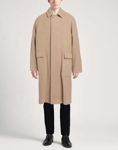 Man Coat Beige Size 40 Virgin Wool, Polyamide