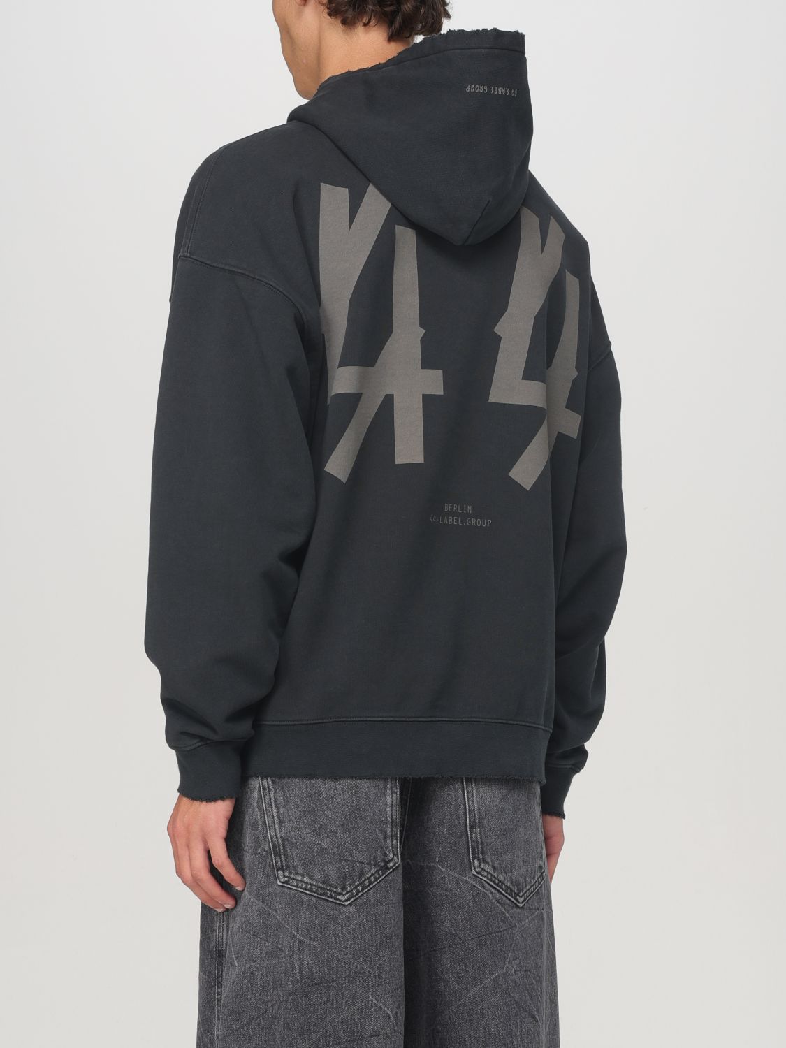 Logo-print hoodie - Black