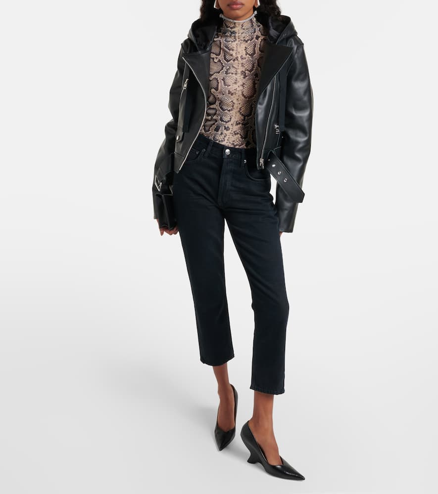 Riley Crop high-rise slim jeans