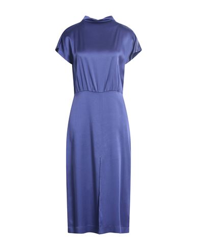 Woman Midi dress Blue Size 6 Acetate, Viscose