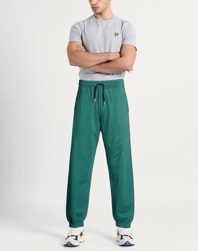 Man Pants Green Size XXL Cotton, Polyester
