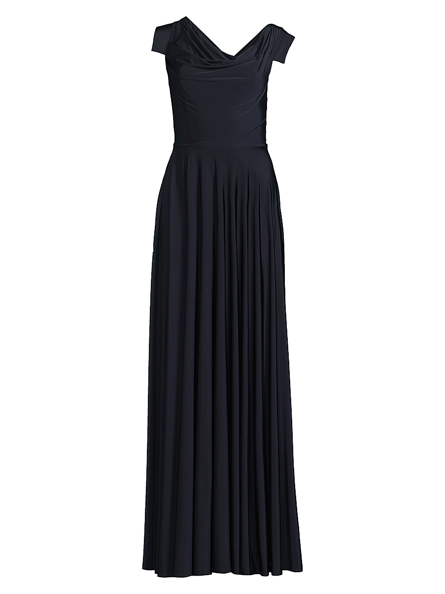 Women's EVE Jackie O Off-the-Shoulder Gown - Pacific Blue