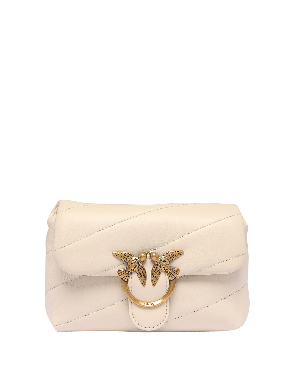 Love Baby Puff leather crossbody bag - White