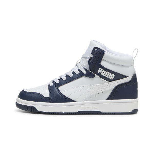 PUMA Rebound V6 Big Kids' Mid Top Sneakers in Blue