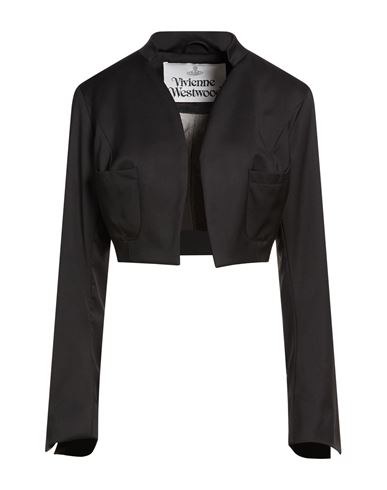 Woman Jacket Black Size 6 Virgin Wool