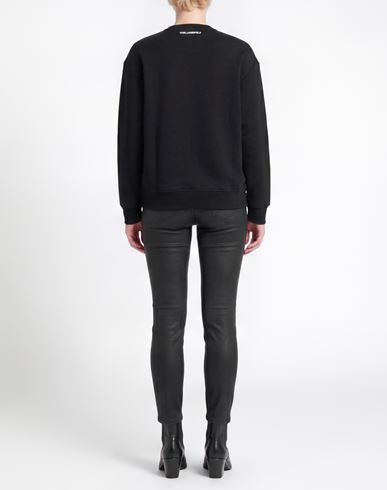 Woman Sweatshirt Black Size L Organic cotton, Recycled polyester