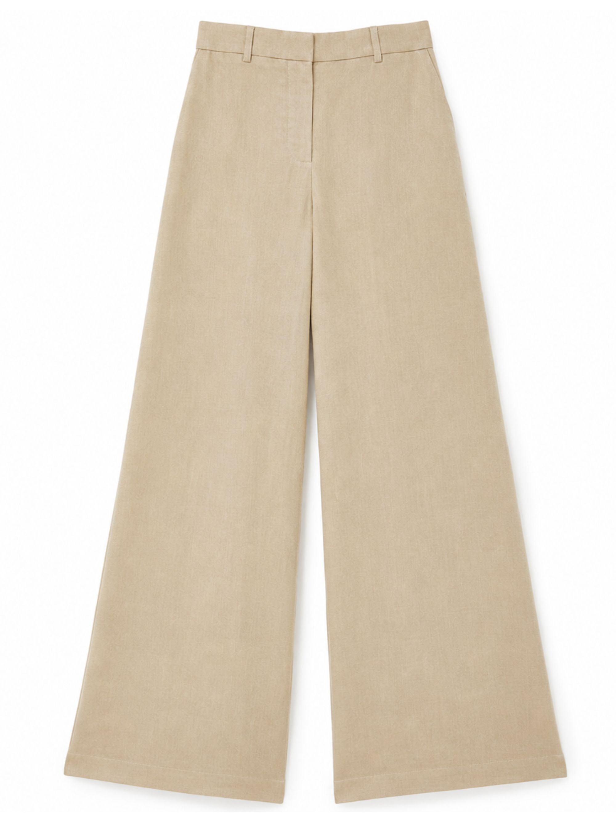 Wide Leg Linen Trousers