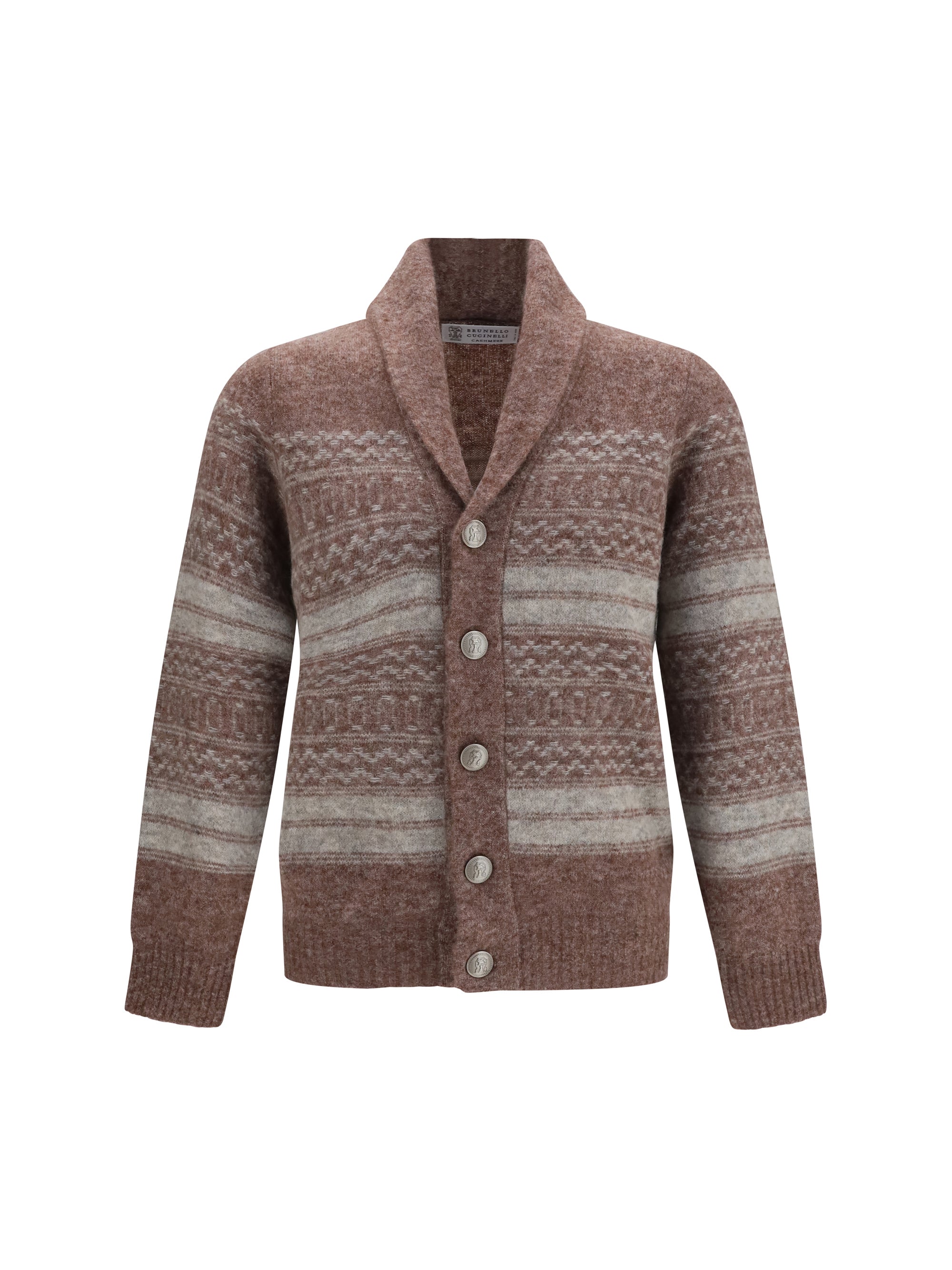 Cashmere and Alpaca Blend Cardigan — Brown