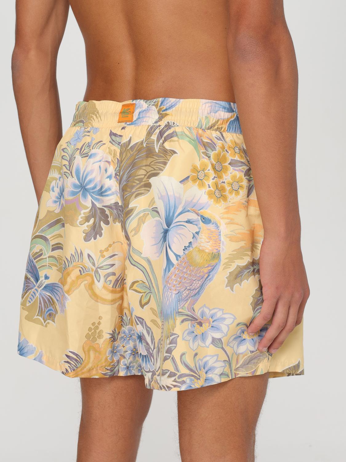 Floral-print swim shorts - Neutrals