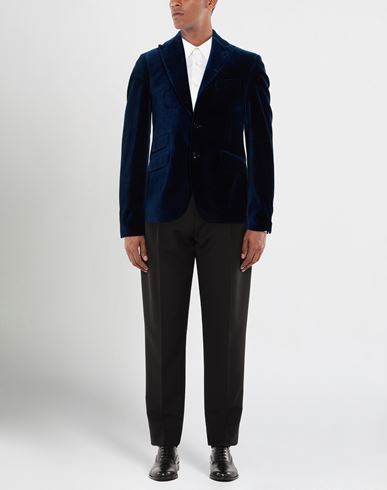 Man Blazer Navy Size 38 Cotton