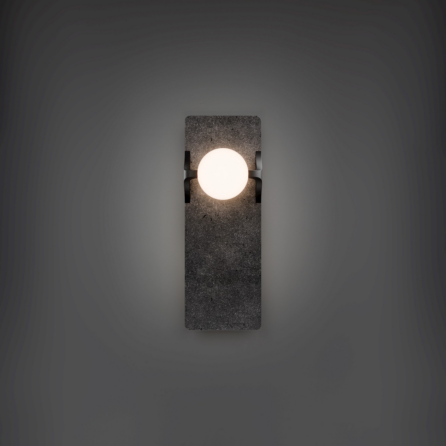 Basalt Stone Black LED Wall Sconce from the Okemo Collection