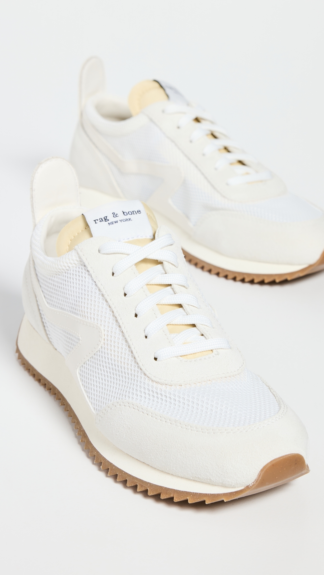 Retro Runner Mesh Sneakers Off White