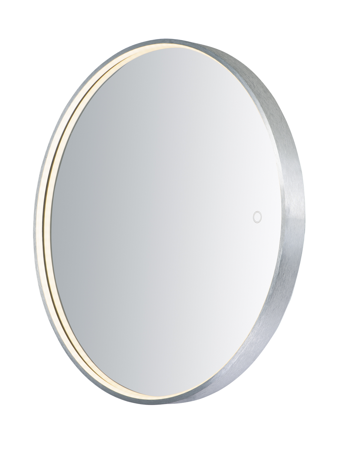 Lighting Mirror 27.5" LED Round Lighted Mirror in Brushed Aluminu