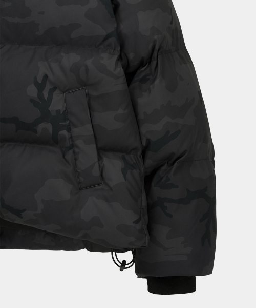 Winter Camouflage Puffer Short Padding Black