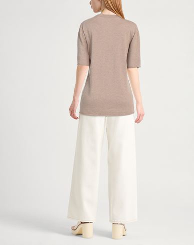 Woman Sweater Sand Size 6 Recycled wool, Viscose, Polyamide, Cashmere