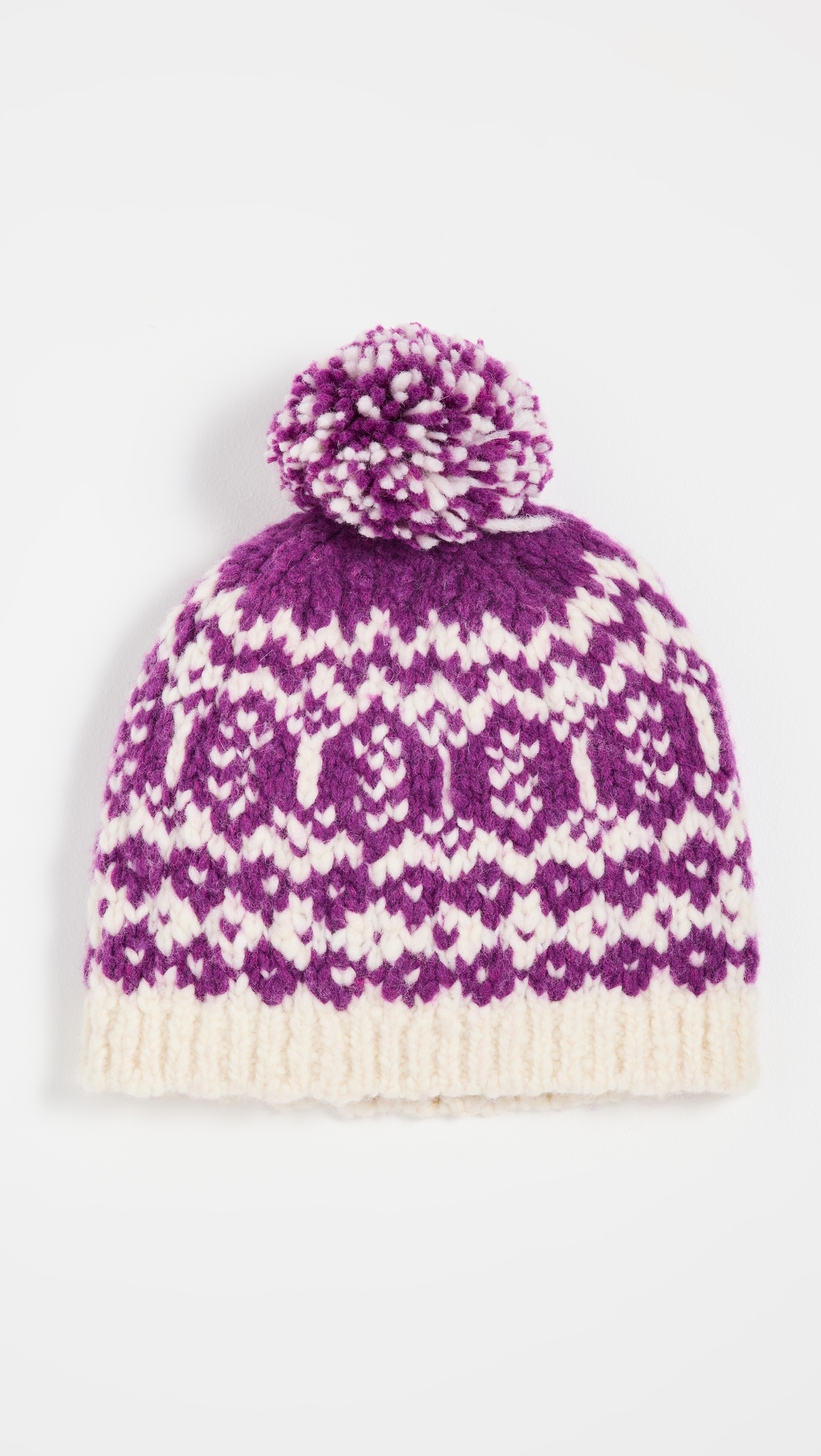 Valley Fair Isle Beanie 501 Purple One Size