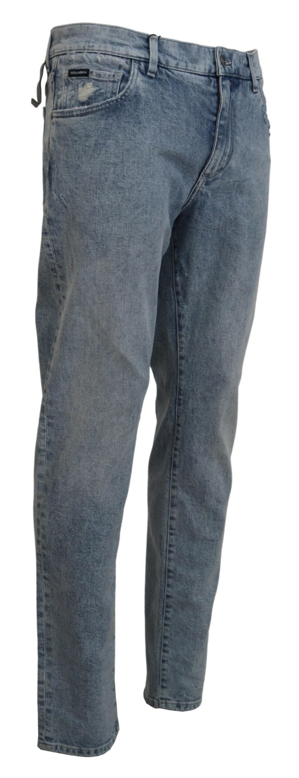 Light Blue Wash Denim Jeans — Blue