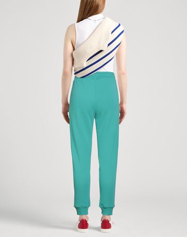Woman Pants Turquoise Size M Cotton, Polyester
