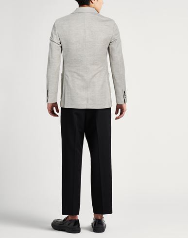 Man Blazer Light grey Size 38 Linen, Cotton