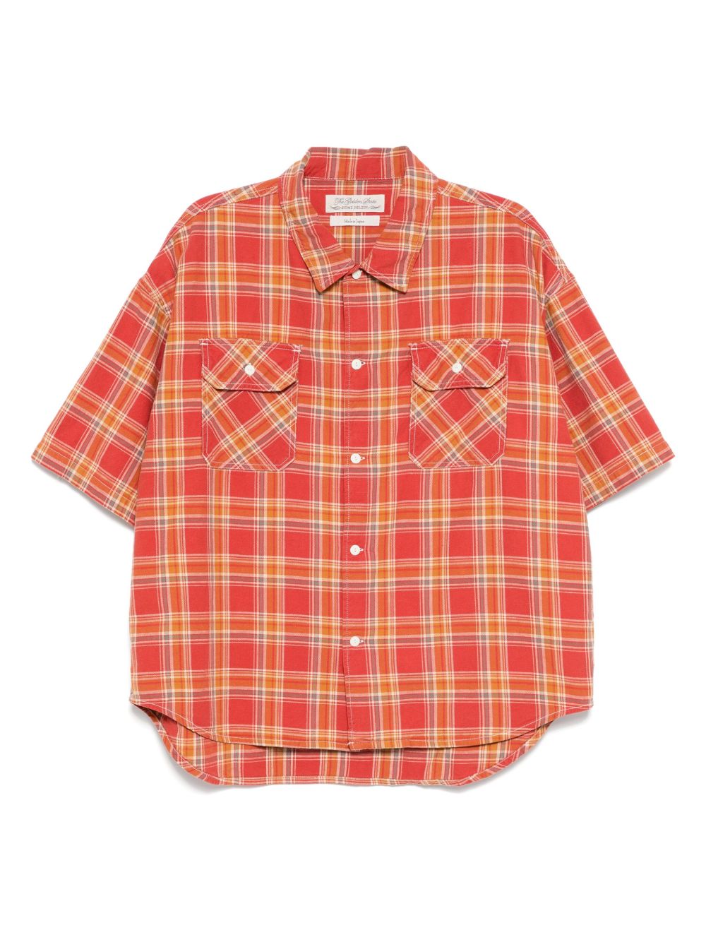 Rayon twill-check shirt - Red