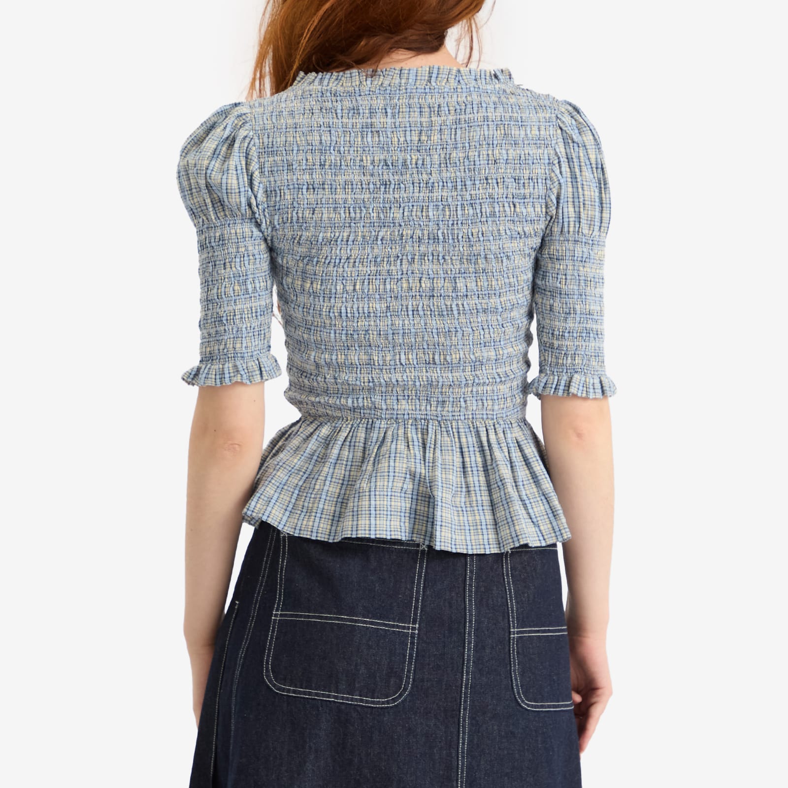 Women's Mansi Shirred Blouse Cloudy