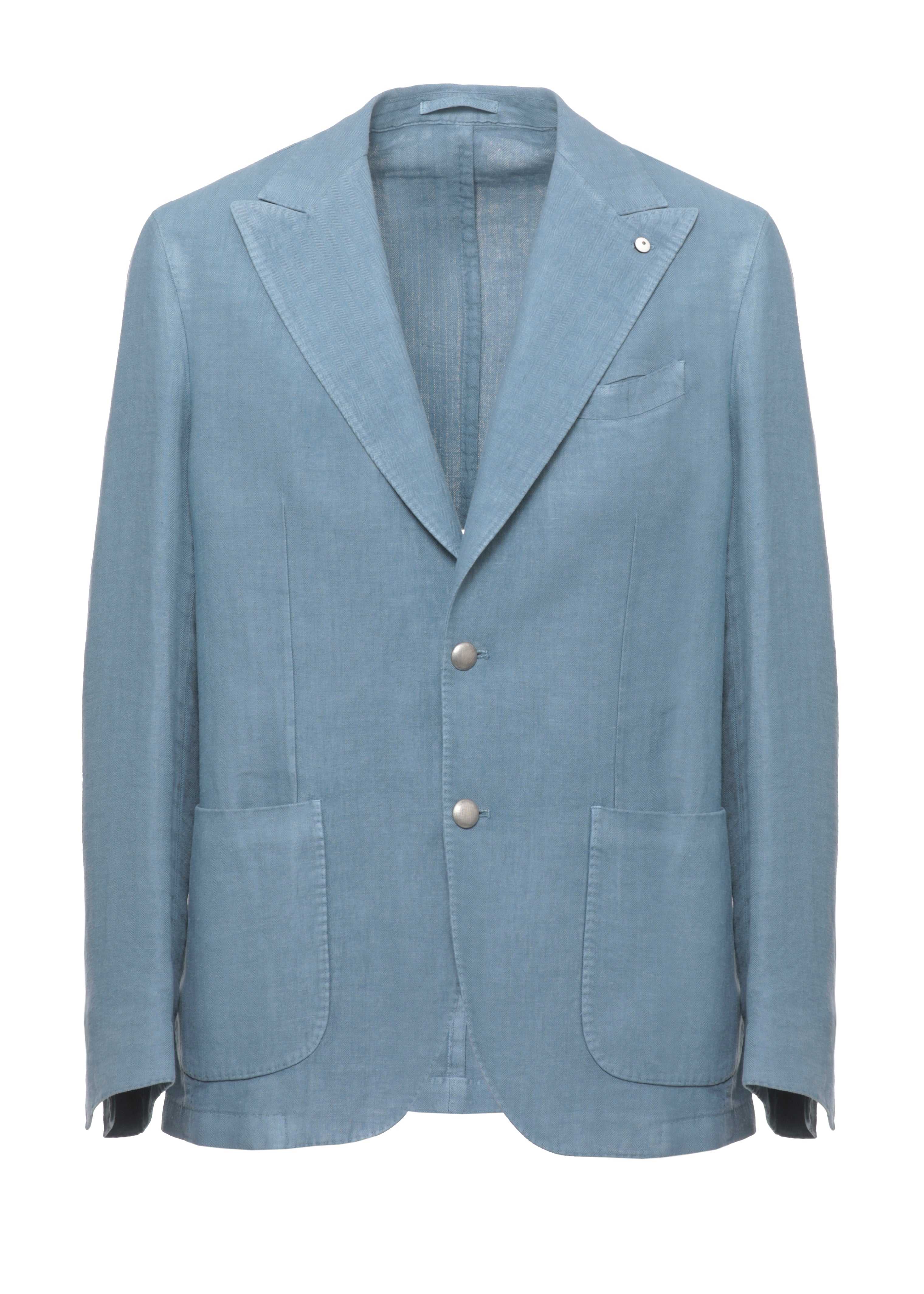 Light Blue Peak Lapel Blazer