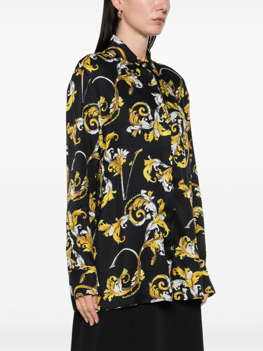 Black Barocco-print shirt