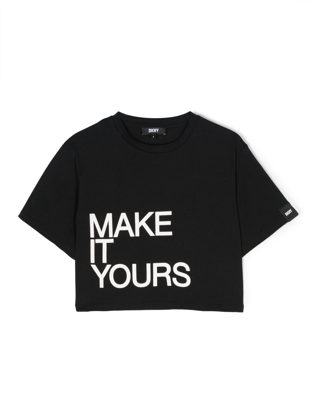 Slogan-print cotton T-shirt - Black