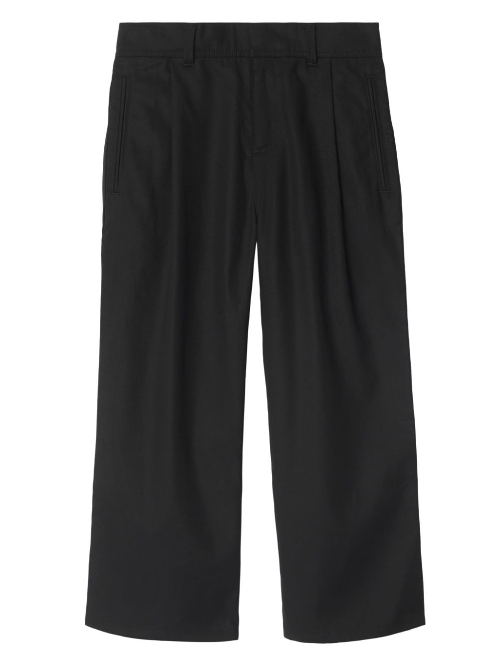 Cotton blend trousers - Black