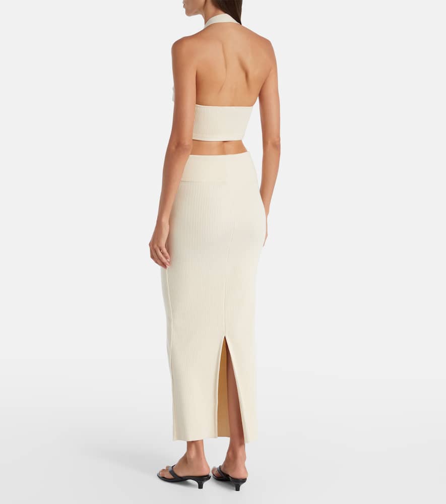 Wardrobe. NYC Knitted cotton column skirt