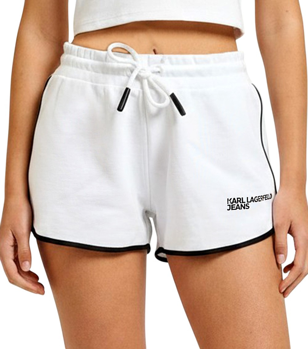 White Logo Shorts