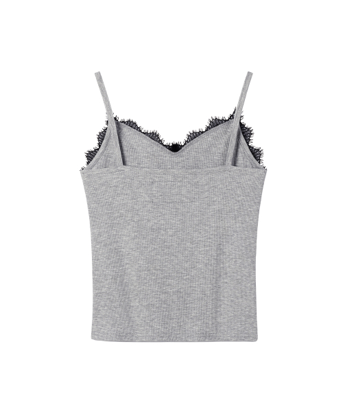 NO RUSH LACE SLEEVELESS GREY