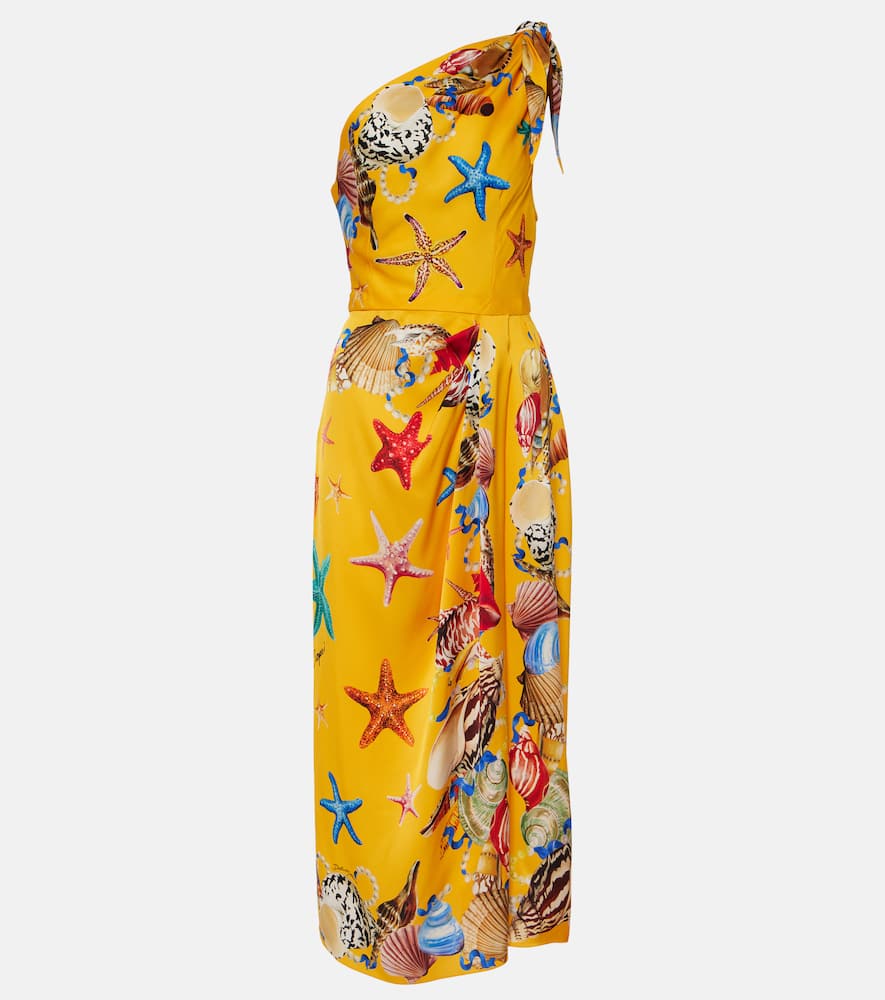 Capri printed silk-blend midi dress